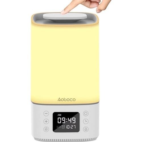 Touch Sensor Bedside Table Lamp Speaker Alarm Clock Timer Warm Light RGB Color Changing Quran Night Light For Bedroom livingroom