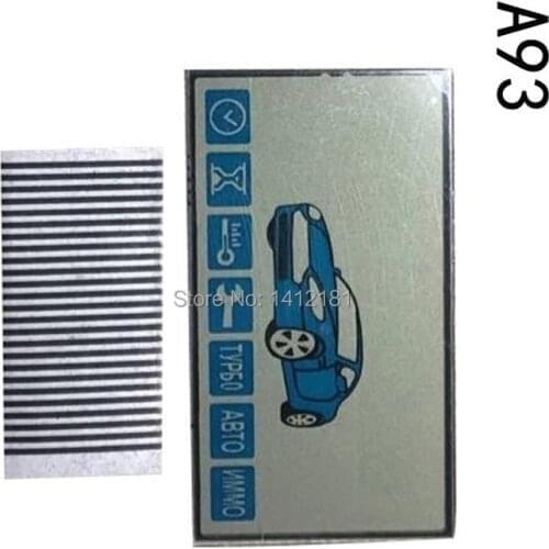 Wholesale 2 pcs/lot A93 Keychain LCD Display + zebra paper For Russian Starline A93 lcd remote control Key Chain Fob Trinket