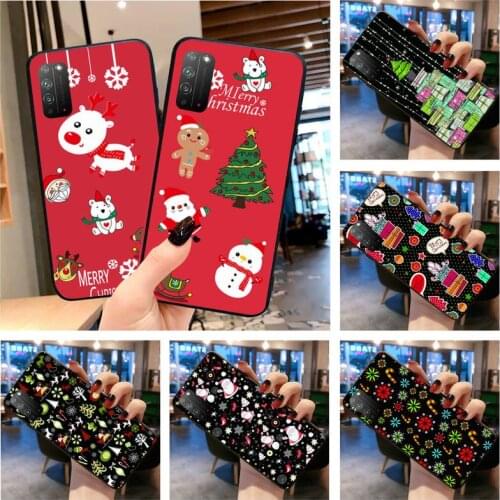 Merry Christmas Phone Case for Huawei Honor 30 20 10 9 8 8x 8c v30 Lite view 7A pro