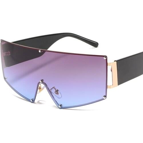 Oversized Sunglasses Women /Men Anti-glare Car Driving Decorative Pink Glasses Yellow Rectangle Sunglasses For Men
