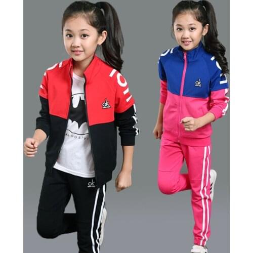 Girls Autumn Clothing Sets 2020 New Teenage Tracksuit School Children Girl Outfits Two-piece Kids Clothes Sports Suit
