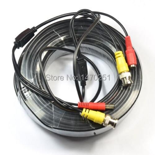 10 Meter / 33 Feet Video Power Extension Cable w/ BNC Male Connector & DC Power Plug for CCTV Video Security Camera