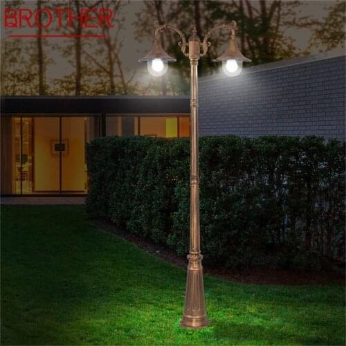 BROTHER Landscape Lighting Outdoor LED Pillar Double Head Waterproof Modern Patio Garden Street Lights For Porch Garden Villa