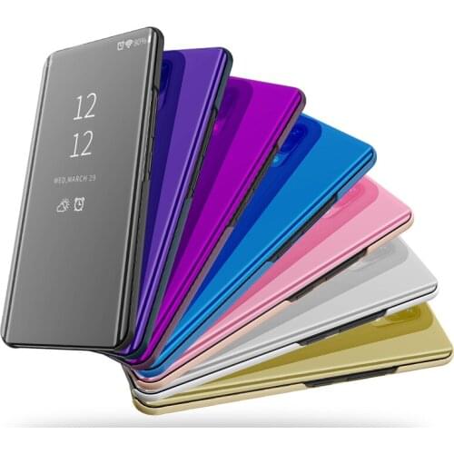 Smart Mirror Case For Huawei P Smart 2019 Case Clear View Flip Stand PU Leather Cover For Huawei P Smart 2019 Case