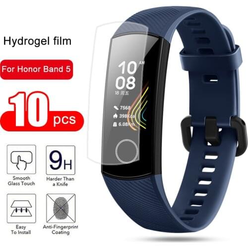 Honor band 5 screen protector for huawei honer honor 5 4 strap soft hydrogel armor protection film onor xonor band5 band4 cover