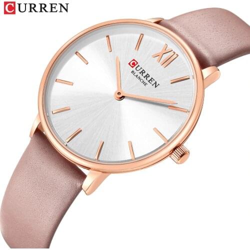 2019 New Leather Watches Women Luxury Brand CURREN Fashion Quartz Female Wrist Watch Dress Ladies Elegant Watch reloj mujer