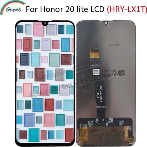 6.21'' For Honor 20 lite LCD Display+Touch Screen Assembly For honor 20 lite lcd HRY-LX1T Display