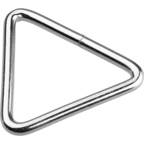 10PCS Silvery Triangle Buckle Handbag Belt Single Ring Leather Bag DIY Accessories Thickness 4mm