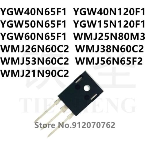 10PCS YGW40N65F1 YGW40N120F1 YGW50N65F1 YGW15N120F1 YGW60N65F1 WMJ25N80M3 WMJ26N60C2 WMJ38N60C2 WMJ53N60C2 WMJ56N65F2 WMJ21N90C2