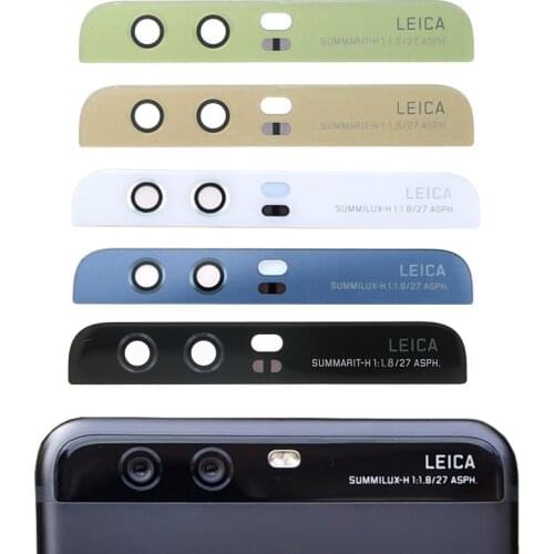 10X Housing Top Back Glass Cover For Huawei P10 Plus Rear Back Camera Glass Lens Flash Replacement With Adhesive Sticker