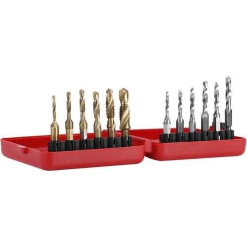 12Pcs Machine Screw Thread Metric Plug Tap Screw Taps 3mm 5mm 6mm 8mm M3-M8 Set Kit Screw Thread Tap Drill M4 M5 M6 M8