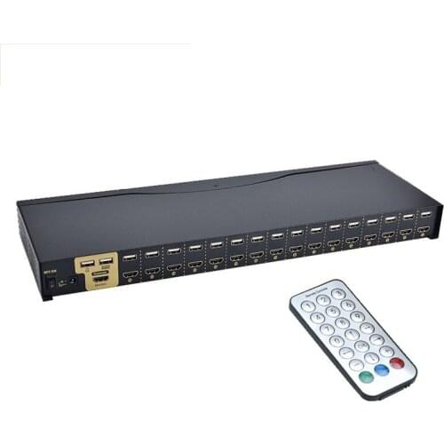 16 Port USB HDMI KVM Switch16 Computer Host Monitoring Sharing A Set Of Mouse And Keyboard Display HD 1080P With Cable
