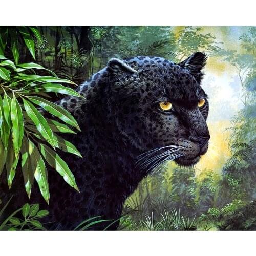 5D DIY squareround Diamond Painting Black panther Cross Stitch Diamond Embroidery Pattern Rhinestone