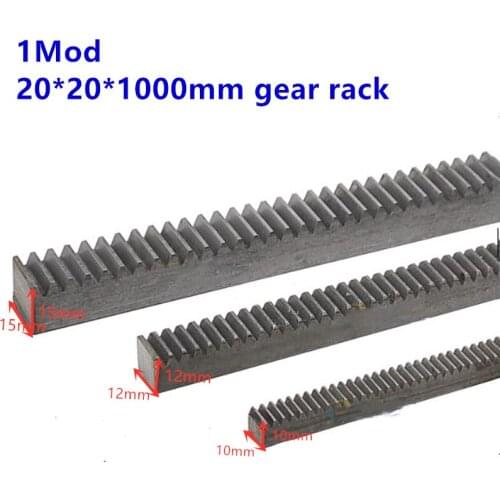 Free Shipping 5pcs 1Mod 20*20*1000mm spur Gear rack right teeth+5pcs 1mod 30tooth pinion cnc rack (straight teeth) Toothed rack
