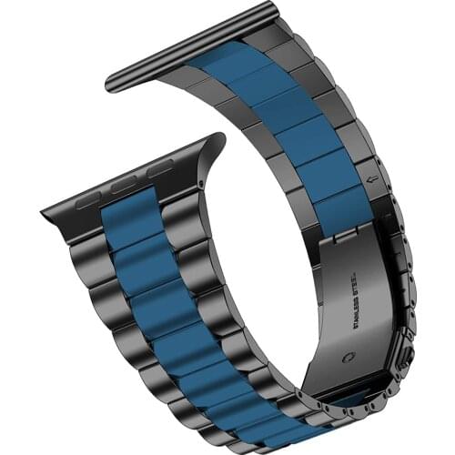 Metal Link Wristband for Apple Watch Band SE Series 6 5 4 40mm 44mm Stainless Steel Band Business iWatch 3 2 1 Strap 38mm 42mm