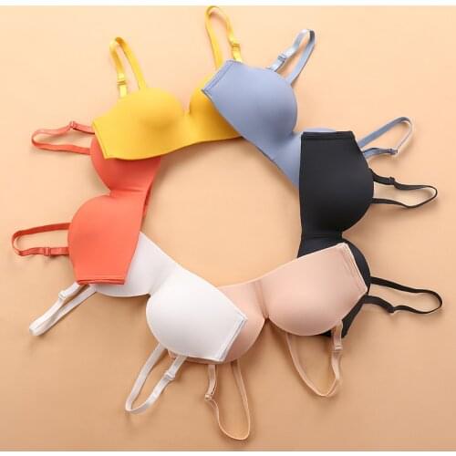 Sexy Invisible Bras For Women Strapless Bra Push Up Backless Lingerie 1/2 Cup Bralette Seamless Brassiere Female Underwear