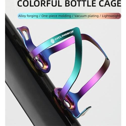 Colorful Bicycle Bottle Cage Bicycle Handlebar Water Cup Holder Aluminum Alloy Bottle Cage Cycling Beverage Mug Frame Mount