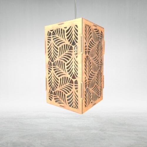 MDF Laser Cutting Pattern Wood Chandelier Retro Modern Stylish Creative Design Home Office Restaurant Cafe Bar Library Lighting Lamp