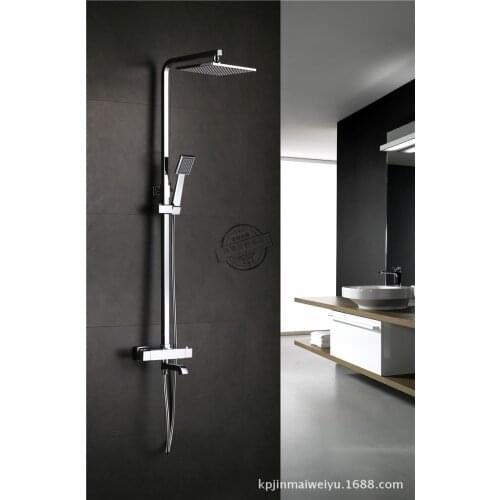 Bathroom Shower Set Brass Chrome Wall Mounted Shower Faucet Shower Head Water Saving Nozzle Aerator thermostatic shower column