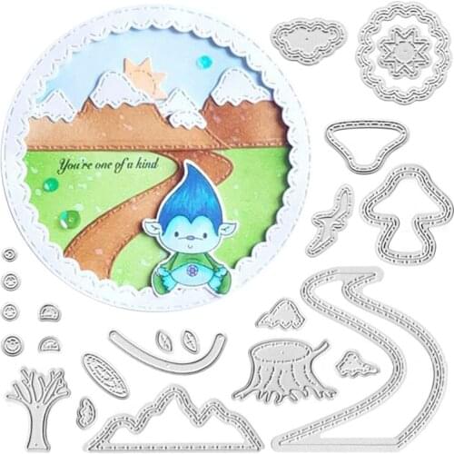 Julyarts Metal Cutting Dies Sun Crown Mountain Mushroom Fustelle Metalliche Per Scrapbooking Template Punch