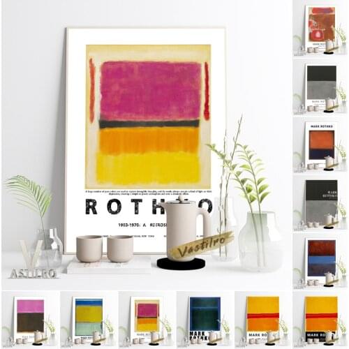 Mark Rothko Color-Field Painting Exhibition Museum Poster Abstract Expressionism Vintage Print Canvas Wall Picture Home Decor
