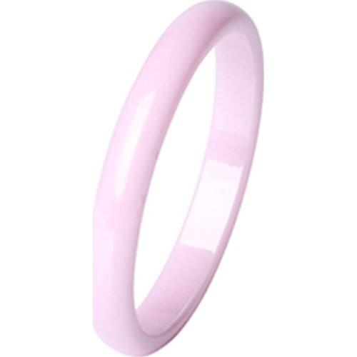 Colorful Ceramic Rings Simple Style For Women Smooth Pink Black Blue White Elegant Ring Top Quality Jewelry 3mm Width Wholesale