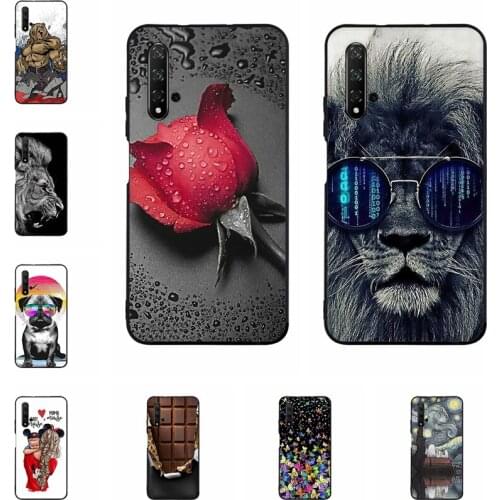 Soft TPU Case For Huawei Honor 20 Case Silicon Painting Cartoon Funda Coque Capa Shell Back Cover for Huawei Honor 20 Phone Case