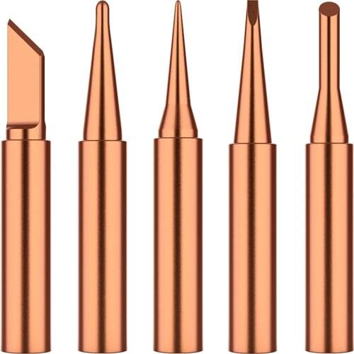 5PCS/lot K/B/I/3C/2.4D Pure Copper Color Universal BGA 936 937 938 For Soldering Station Solder Iron Welding Tip Head Top Sting