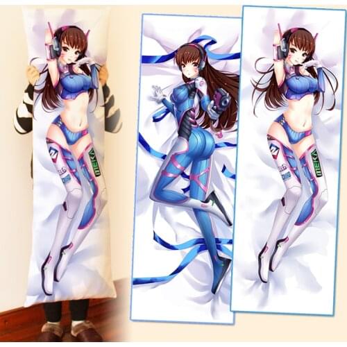 Amellor Anime Overwatches OW Dva Mei Tracer Mercy Sombra Pillow Covers 3D Double-sided Bedding Hugging Body Pillowcase Gift