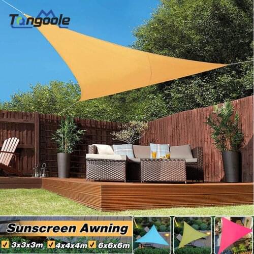 New 3/4/6m Heavy Shade Sail Sun Canopy Cover Outdoor trilateral Garden Yard Awnings Waterproof Car Sunshade Cloth Summer