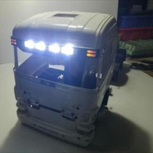 Rc Truck Body Front Led Lights Bar Lamp For 1/14 Scale Remote Control Car Tamiya Scania R470 R620 R730 56323 Tractor Trailer
