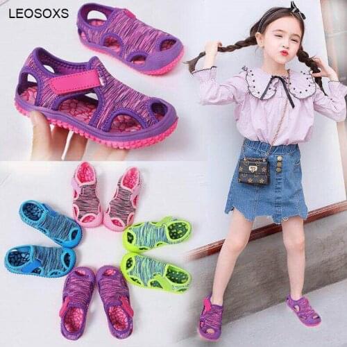Girls' Sandals Spring And Summer 2021 New Childrens Baotou Sports Beach Shoes Boys' Wading Shoes Camouflage Velcro Sandals
