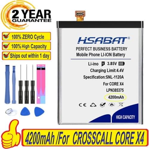 Top Brand 100% New 4200mAh LPN385375 Battery for CROSSCALL CORE X4 COREX4 Batteries