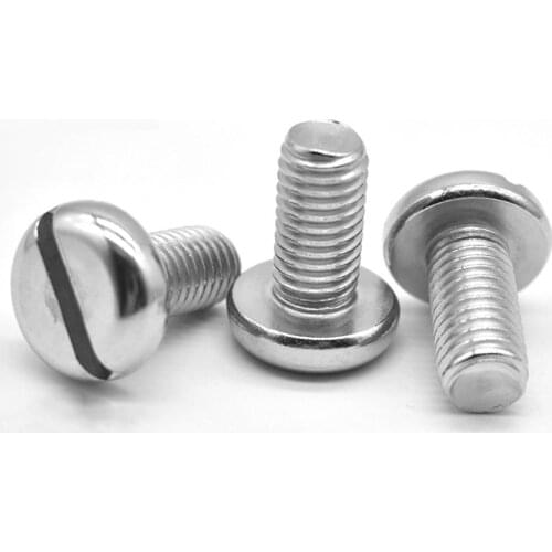 10/50pcs M1.6 M2 M2.5 M3 M4 M5 M6 304 A2-70 stainless steel GB67 Metric Threaded Slotted Pan Head Round Head Machine Screw Bolt