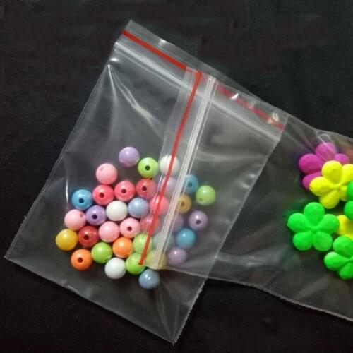 1000pcs 8Types size 5Wire Transparent Pe resealable plastic retail packaging Bag ziplock poly bags clothing Jewelry Bags