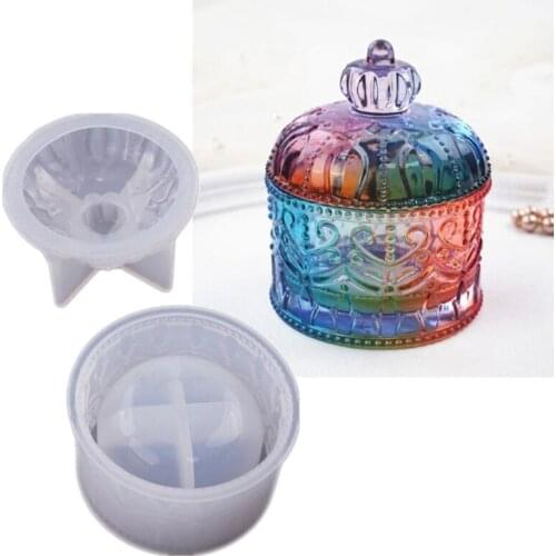 3 Styes Storage Box Resin Casting Mold with Lids Kit Jewelry Candy Jar Silicone Mold Container Epoxy Resin Silicone Mold