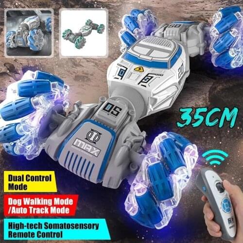 4WD RC Car Gesture Induction Dual Control Mode Light Twist High Speed Stunt Remote Control off Road Drift Vehicle Car Mode