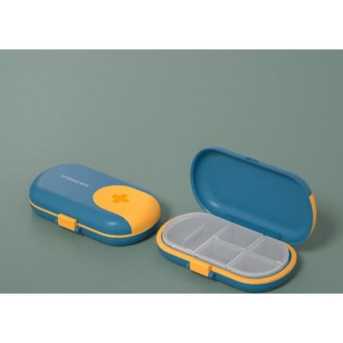 5 Grid Portable Pill Box Safe Compartment Seal Drug Storage Container with Cutter Jewelry Organizer for Home Travel N0PA