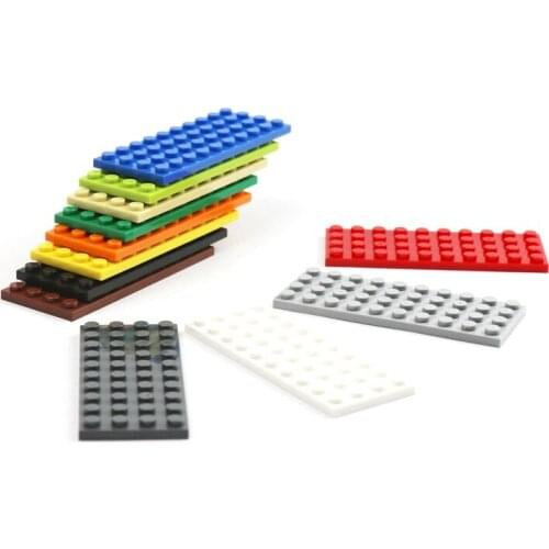 50pcs Classic Building Blocks Plates 3030 Plate 4 X 10 Points MOC Train Sets Accessories Children Technical Building Toys Friend