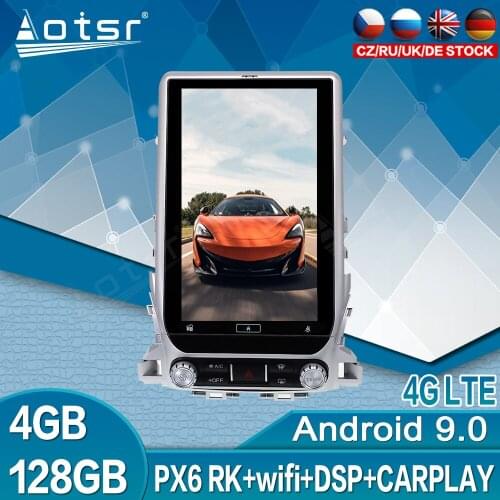 Car GPS Multimedia Player For Toyota Land Cruiser LC200 2016 - 2020 Android Radio Tape Recorder Tesla Vertical Screen Navigator