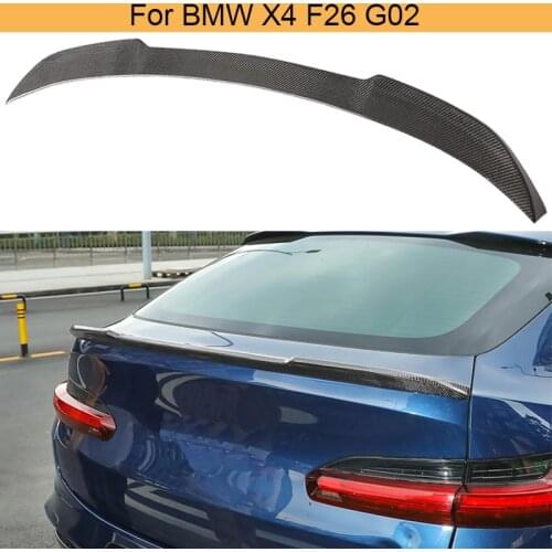 Car Rear Trunk Spoiler Wing for BMW X4 F26 2014 - 2017 For X4 G02 2014 - 2020 Rear Trunk Boot Lip Wing Spoiler Carbon Fiber