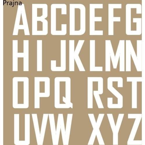 White Letter Iron On Transfer For T Shirt Fabric Applique Hot Heat Vinyl Thermal Transfers Sticker Clothes Fabric Decor Washable