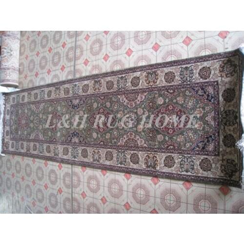 Free shipping 2.5'x9' 160 Line persian woolen carpet , hand knotted persian runner Oriental handmade Persian Rug mixed colors