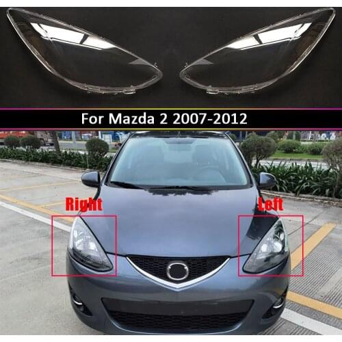 Car Auto Lamp Case Headlamp Front Glass Lens For Mazda 2 2007-2012 Replacement Lampshade Shell Cover