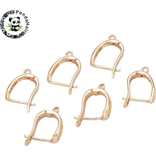 50pcs Brass Hoop Earring Findings Golden for Earring making 17x13mm; Pin: 1.5mm