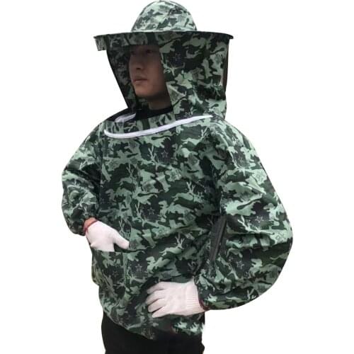 Professional Protective Suit Anti Bee Costume Summer Home Supplies Farm With Hood Unisex Apiculture Beekeeping Clothing Veil