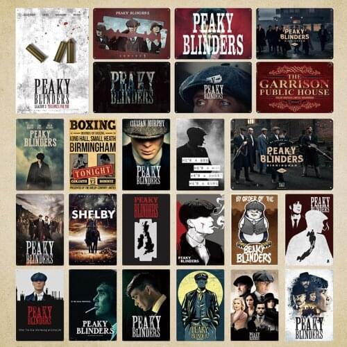 Tin Signs Plaque Metal Movie Poster Peaky Blinders Metal Sign Wall Decor For Man Cave Bar Pub Club Iron Painting Decorative Plat