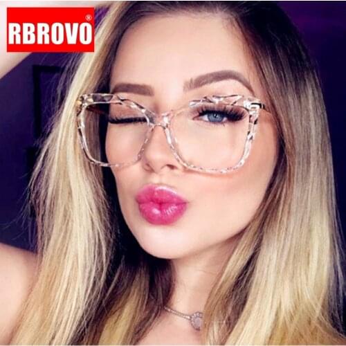 RBROVO Luxury Cat Eye Glasses Women Retro Glassses Women Brand Eyeglasses for Women/Men Anti-blue Light Lentes De Lectura Mujer