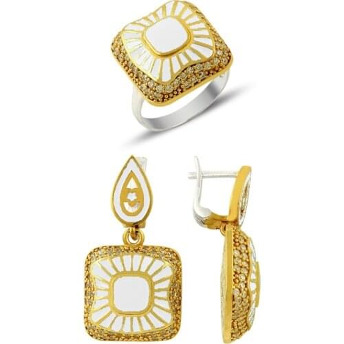 Silver 925 Sterling Enamel Authentic Set