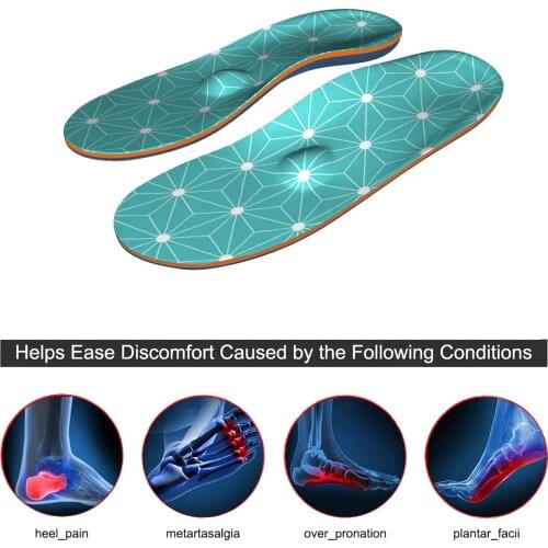 Blue Line iFitna Original Memory Foam High Arch Support Insoles for Men and Women flat feet Orthotic Inserts
